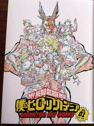 My Hero Academia Animation Art Book Vol 1 Anime Picture Illustration