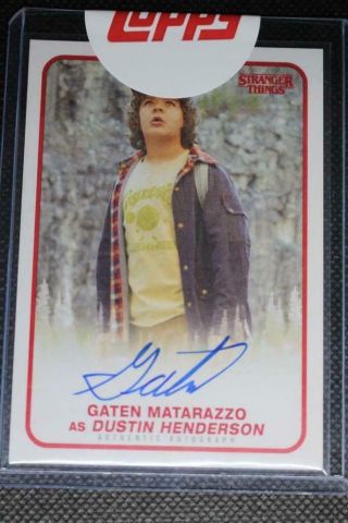 Topps Stranger Things Autograph Gaten Matarazzo Dustin Henderson Auto Season 1