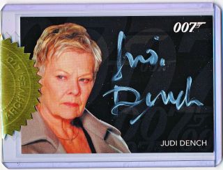 James Bond 007 Classics Judi Dench Silver Signature Case Incentive Autograph Qty