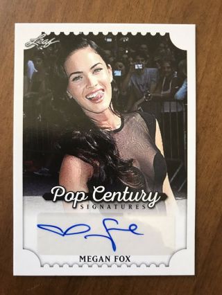 2016 Megan Fox Leaf Pop Century Signature Auto Autograph Ba - Mf1