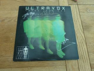 Ultravox Three Into One Hand Signed By All Band Vinyl Album Ilps John Foxx 9614