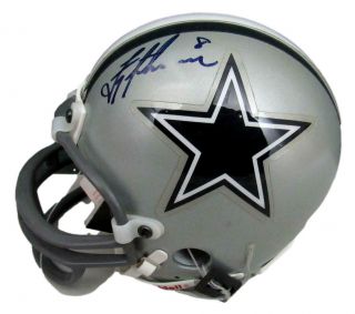 Troy Aikman Hof Signed/autographed Dallas Cowboys Mini Helmet Jsa 160208
