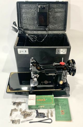 Vintage Singer Centennial 221 Featherweight Sewing Machine Fully Serviced