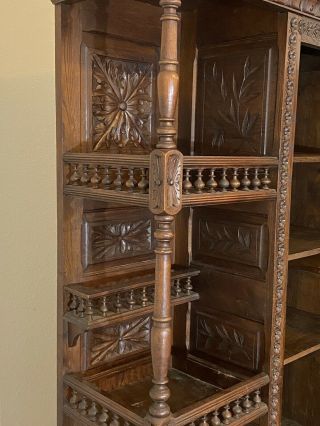 Antique French Breton Cabinet / 19th Century / Carved / 6