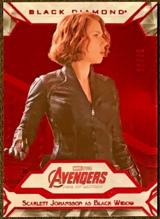 2021 Ud Marvel Black Diamond Scarlett Johansson As Black Widow Red Base /35