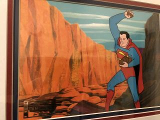 Superman Production Animation Cel From The 1960’s Filmation Cartoon Series