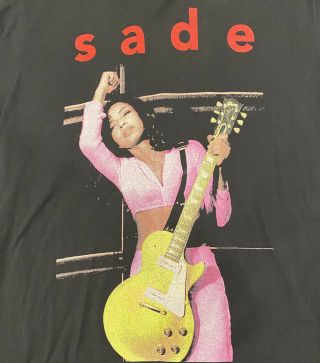 Vintage Sade T - Shirt Summer Deluxe Size Large Short Sleeve Graphic Sade Adu Usa