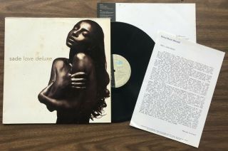 Sade - Love Deluxe/ Lp Vinyl 1992 Radio Promo W/ Sheet Release Very Rareeee