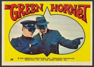 Green Hornet & Kato (bruce Lee) 1966 Donruss Green Hornet Stickers 38 Gem