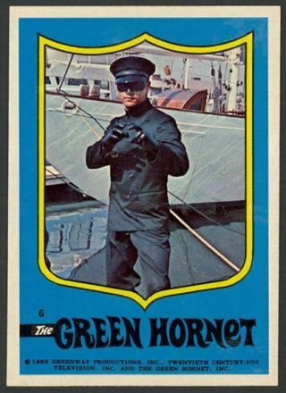 The Green Hornet (kato - Bruce Lee) 1966 Donruss Green Hornet Stickers 6 -