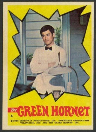 The Green Hornet (kato - Bruce Lee) 1966 Donruss Green Hornet Stickers 4 -