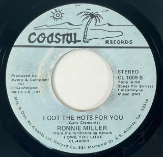 Ronnie Miller I Got The Hots For You 70s Modern Soul Funk Unknown Vg,  45 Hear