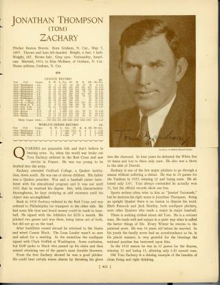 Tom Zachary Signed 1933 Who ' s Who in Baseball Page PSA/DNA 1924 Senator 1928 NYY 3