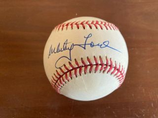 Whitey Ford Autographed Signed Baseball Omlb Psa/dna Bright White Ball Auto Hof