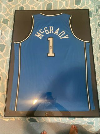 Tracy Mcgrady Autographed Authentic Framed Orlando Magic Jersey