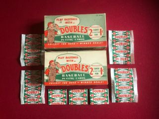 1951,  Topps Baseball Card Display Box,  Cover And (7) Wrappers (scarce / Vintage)