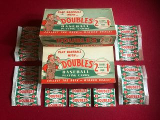 1951,  Topps Baseball Card Display Box,  Cover and (7) Wrappers (Scarce / Vintage) 2