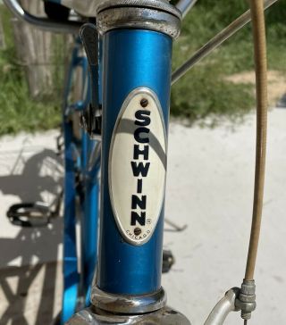 Rare Vintage 1967 SCHWINN De Luxe TWINN Blue 5 - Speed Tandem Bicycle 5