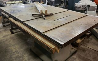Vintage Tannewitz Table Saw Type J - 250,  48 X 60 " Tilting Table,  Cast Iron