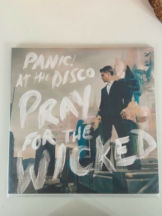 Panic At The Disco Pray For The Wicked Black And White Marbled Vinyl - Opened