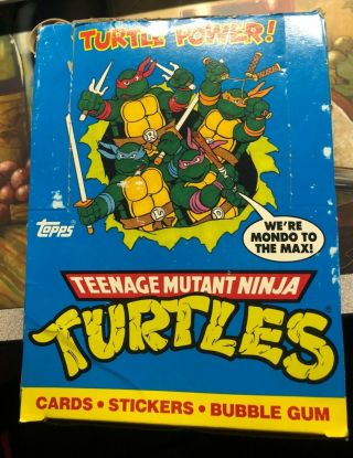 1989 Topps Teenage Mutant Ninja Turtles Wax Box 48 Packs