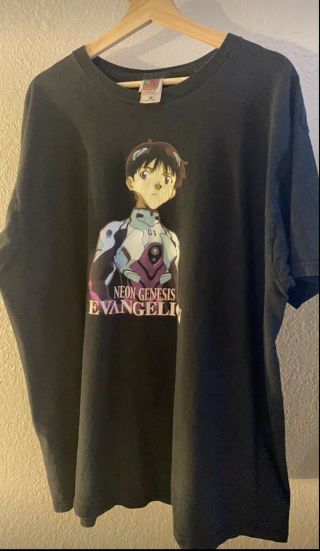 Vintage Neon Genesis Evangelion Shinji T - Shirt,  Size Xxl,  1999? Rare