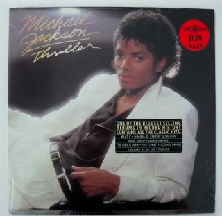 Michael Jackson Thriller Lp Record Still 1982 Hype Sticker Qe 38112