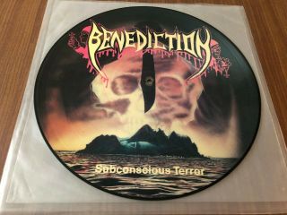 Benediction Subconscious Terror Picture Disc Lp Vinyl 1990 Germany Very Rare