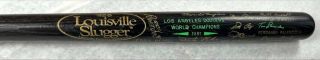 1981 Los Angeles Dodgers World Series Champs Black Bat Lasorda,  Whole Team Bat