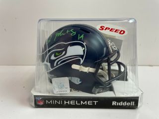 Dk Metcalf Signed Nfl Riddell Seattle Seahawks Mini Helmet