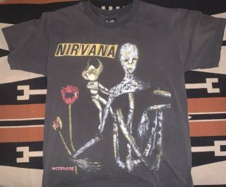 Vintage Nirvana Black Incesticide Album Art Lrg T - Shirt,  1994 Kurt Cobain 90’s