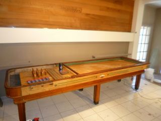 Vintage 1948 American Shuffleboard 11 Feet And Accessories