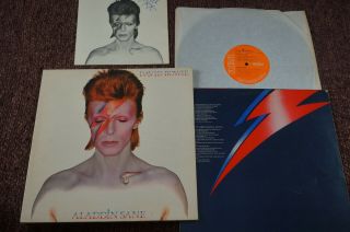 David Bowie Aladdin Sane (rca Uk 1st Press Lp,  Fan Club Insert) Glam.