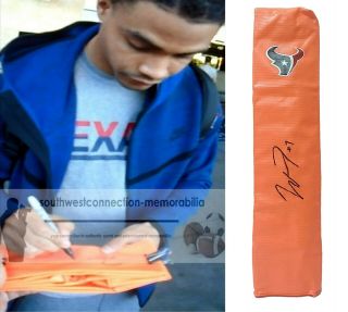Will Fuller Houston Texans Signed End Zone Football Pylon Proof Of Autograph
