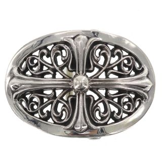 Chrome Hearts Cross Belt Buckle Silver 1989/00 Sterling Vintage Auth Qq366 O