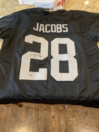 Josh Jacobs Signed Black And Silver Jersey With
