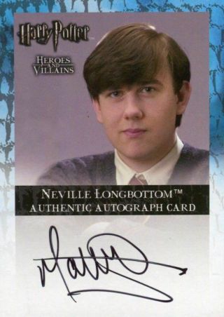 Harry Potter Heroes & Villains Matthew Lewis Comic Con Autograph Card