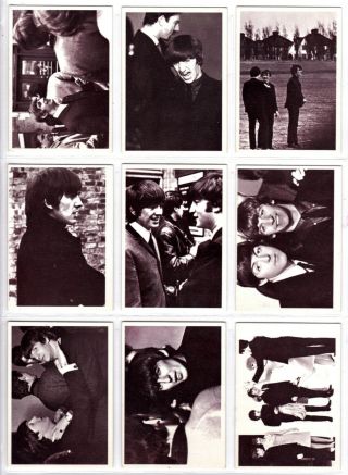 The Beatles 1965 " A Hard Days Night " Complete 55 Trading Card Set Made By Topps