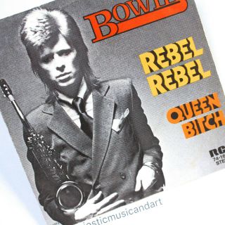 1974 David Bowie Queen Bitch Rebel 7 " Inch Vinyl 45 Rare