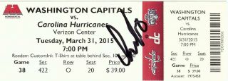 Alexander Ovechkin Hand Signed Autographed Ticket Stub 2015 Capitals Gv806637