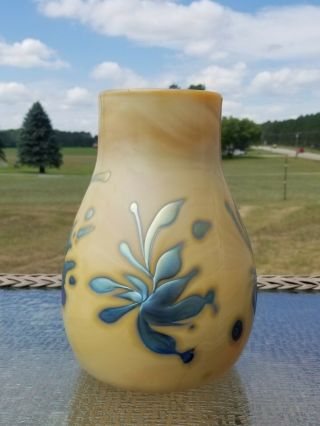 Vintage Early1973 Charles Lotton Blush Studio Art Glass Vase Signed & Dated