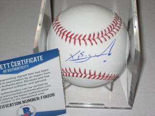 Xander Bogaerts (boston Red Sox) Signed Official Mlb Baseball W/ Beckett