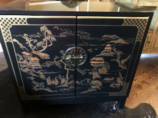 Vintage Drexel Heritage Et Cetera Chinoiserie Cabinet