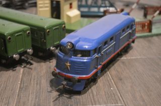 Vintage Russia Soviet Ussr Toy Moskabel Pionerskaya Train Railway Railroad Model