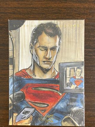 [m] 2019 Czx Heroes & Villains Sketch 1/1 Superman