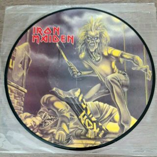 Iron Maiden - Running / Sanctuary - Rare 12 " Picture Pic Disc /live Di 