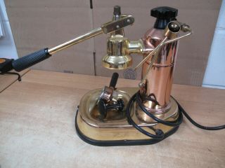 Vintage Copper/Brass La Pavoni Europiccola Cappuccino Espresso Machine 110v 0.  8L 2
