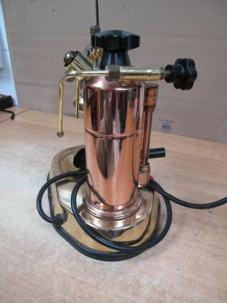 Vintage Copper/Brass La Pavoni Europiccola Cappuccino Espresso Machine 110v 0.  8L 3