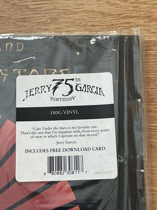 JERRY GARCIA BAND ‘Cats Under Stars’ LP 75th Birthday Reissue 180g Grateful Dead 2