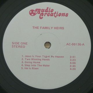 The Family Heirs / Don ' t Expect To Buy Your Ticket At The Door - Vinyl Record 3